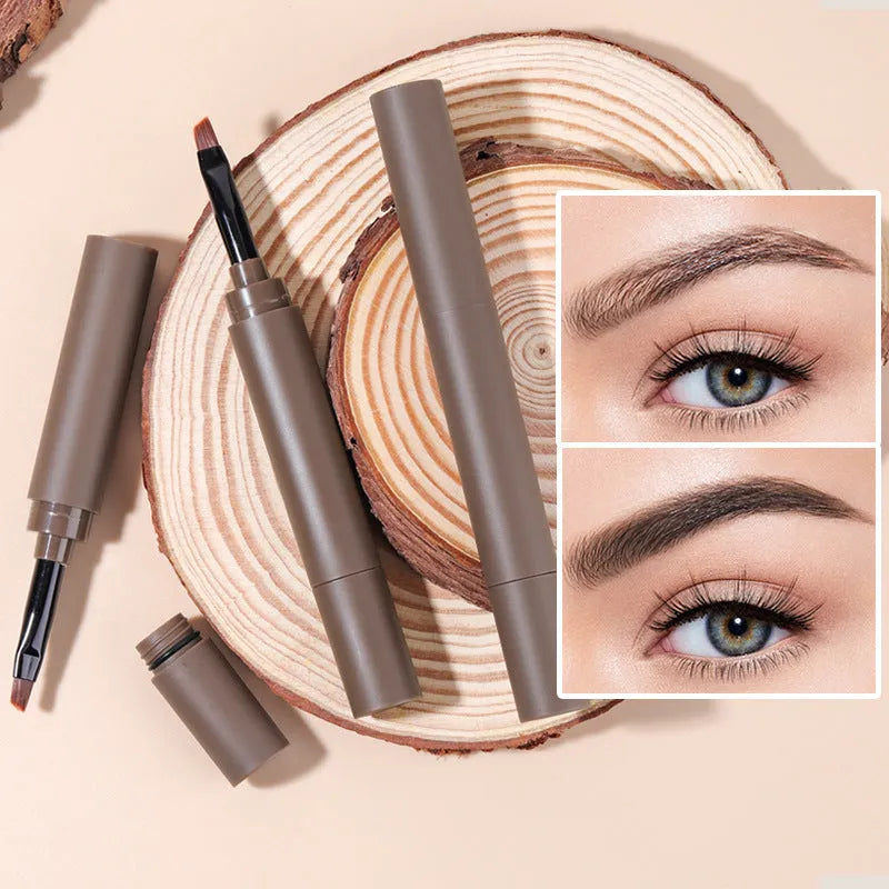 Double-headed eyebrow cream showing pencil and powder ends in one of five colour shades.