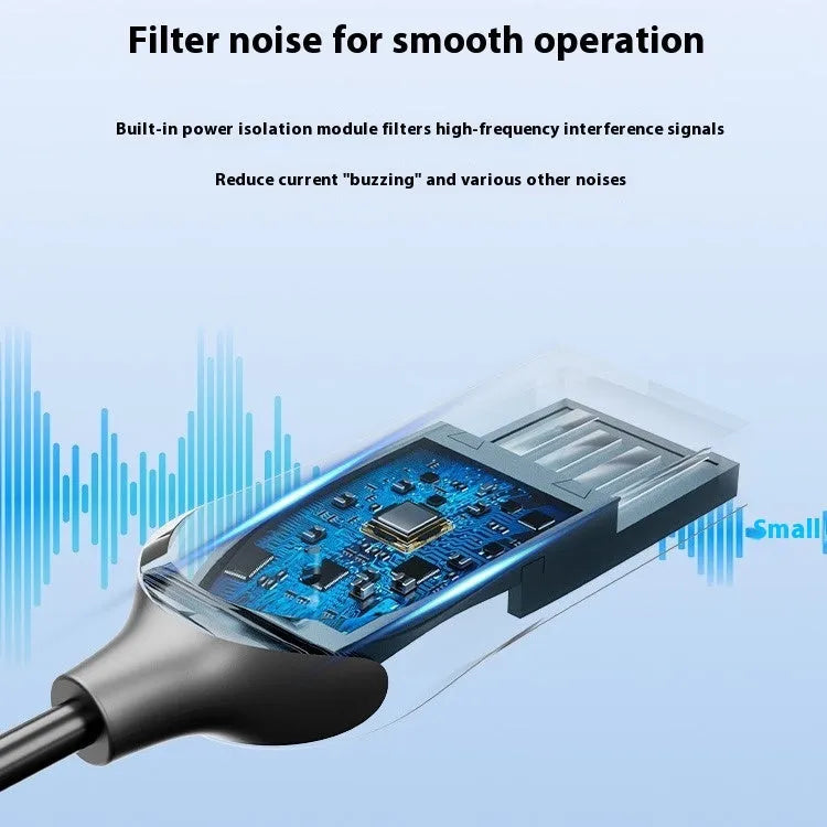 USB car Bluetooth audio receiver with zinc alloy USB connector and copper 3.5mm audio connector