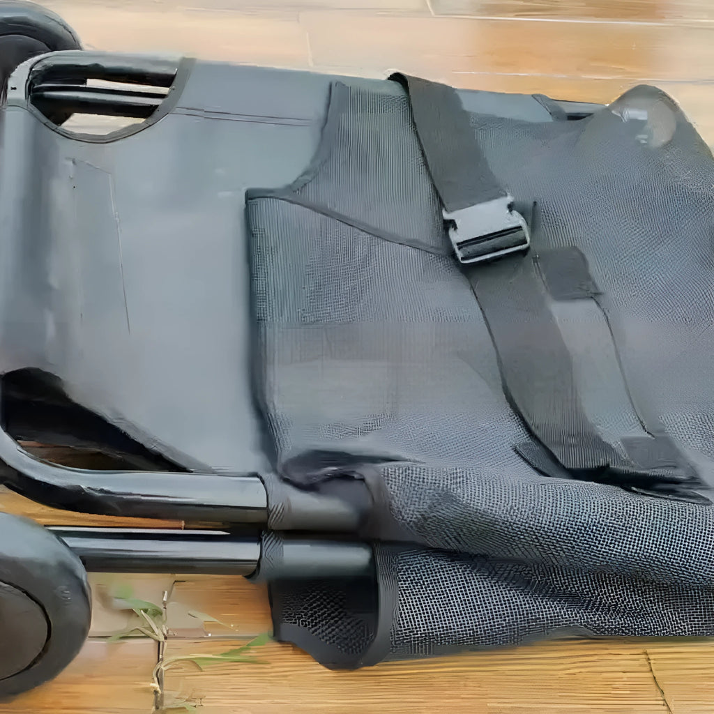 Large black aluminium alloy folding pet stretcher for dog emergency transport