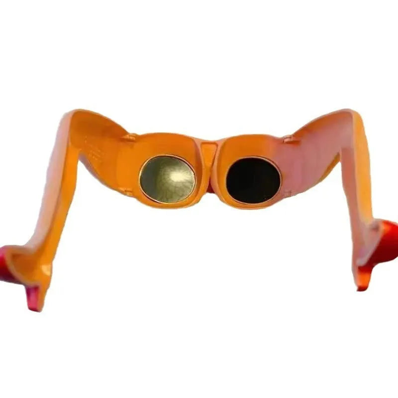 Orange personality sunglasses with plastic frame dimensions 15*20*6.3cm