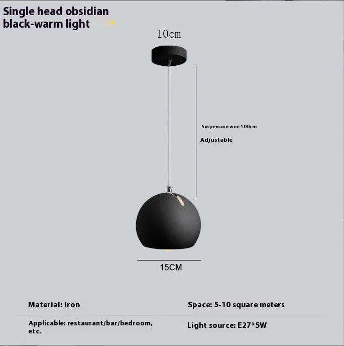 Post-modern ball chandelier table lamp in Moon White or Obsidian Black finish.