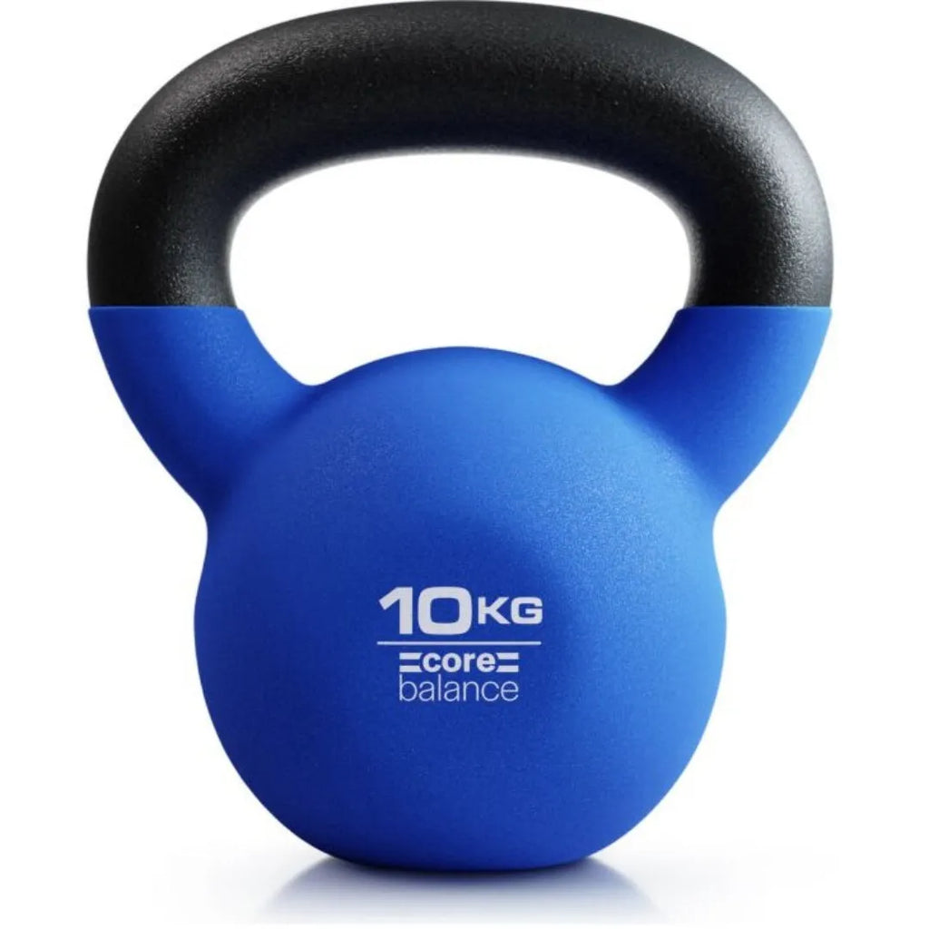 Blue 10KG cast iron dumbbell with a teapot-shaped kettlebell design.