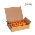 Yellow LED pumpkin light 4.9 cm Christmas decoration electronic candle 12-pack on table