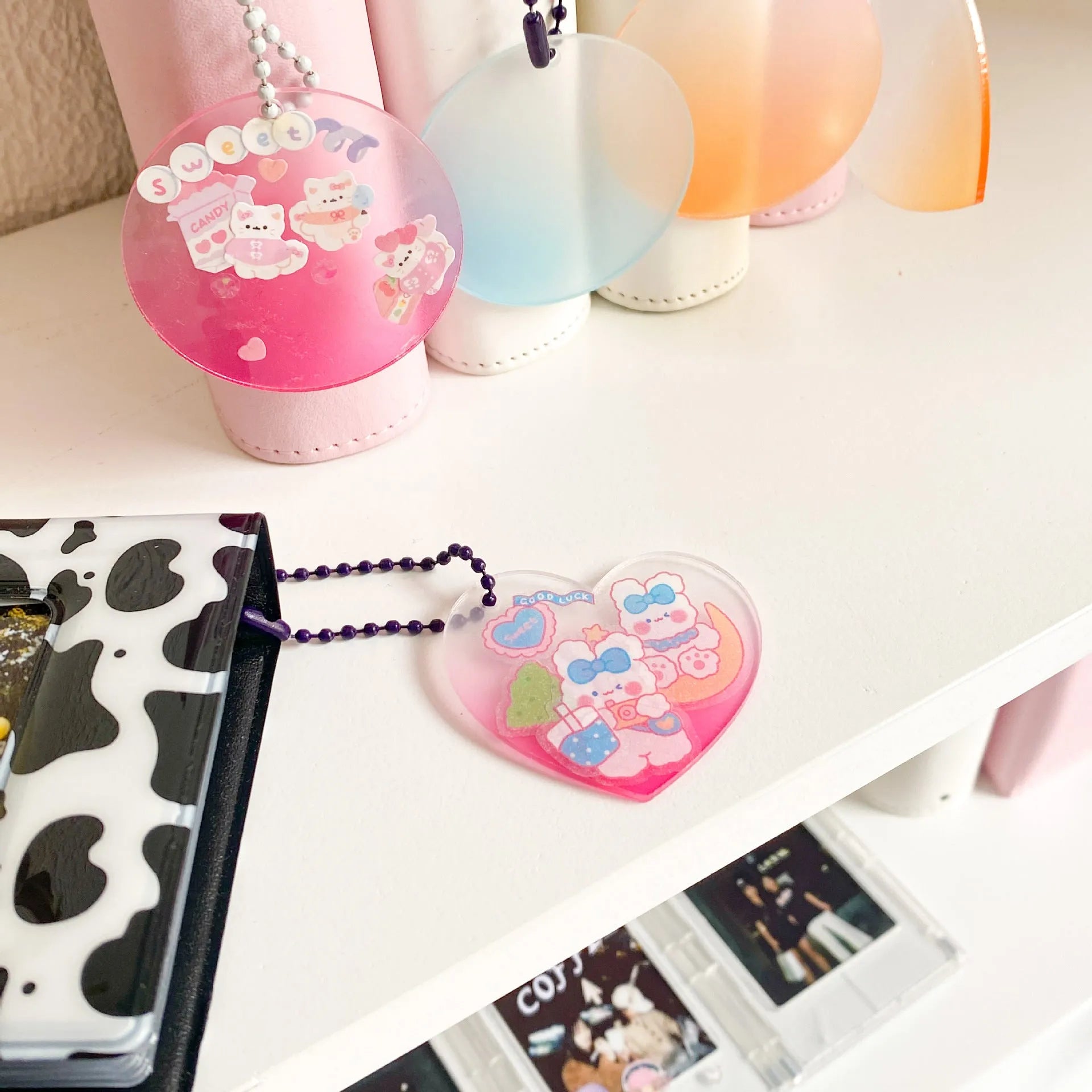 PVC waterproof agenda notebook stickers with cartoon designs for stationery decoration