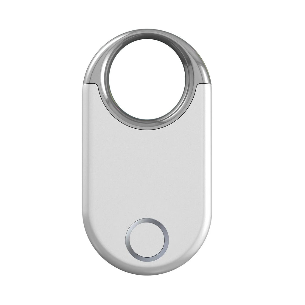 Black and white GPS tracking device for pets and children with compact design