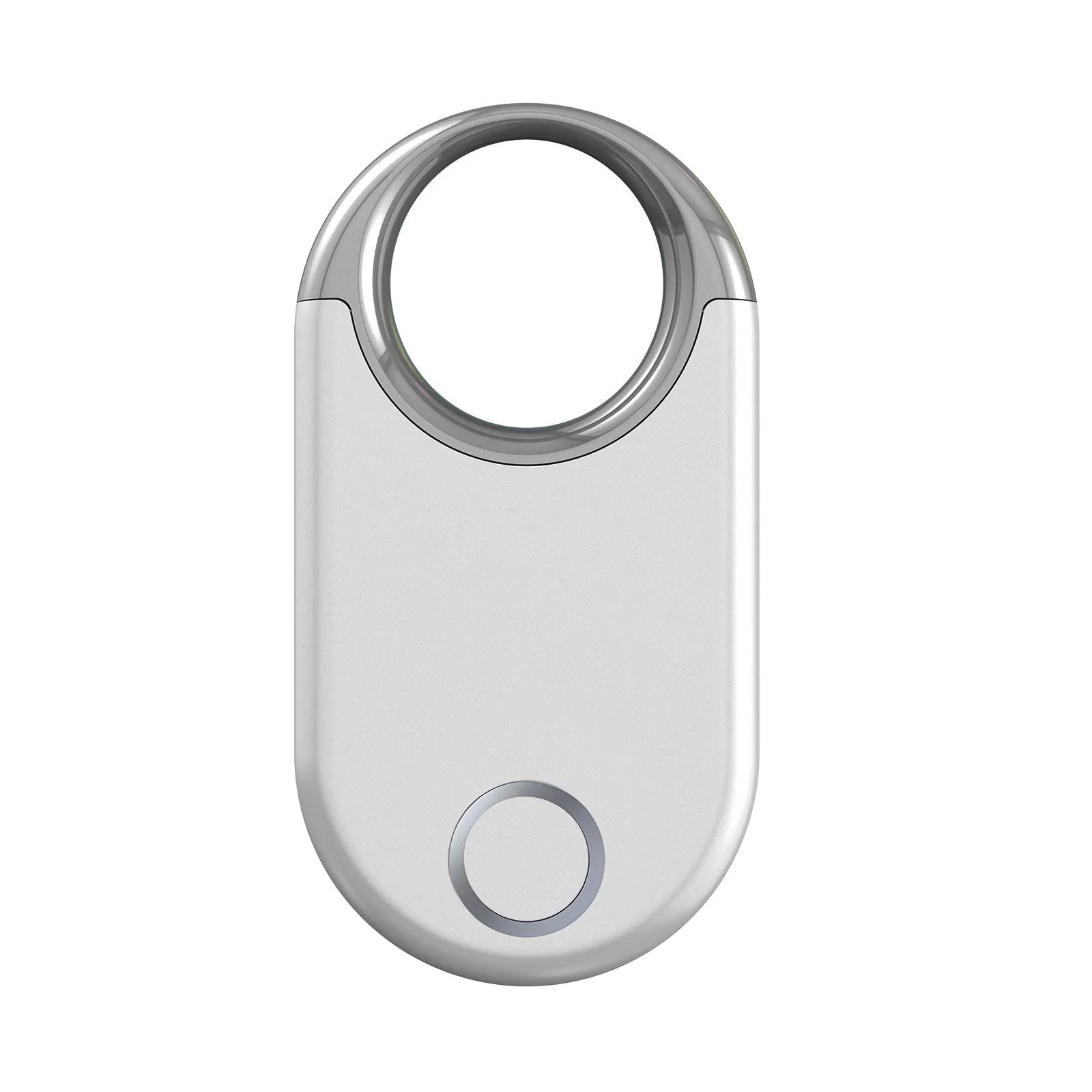 Black and white GPS tracking device for pets and children with compact design