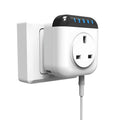 White Tuya smart temperature control socket with US three-hole outlet and temperature sensor probe