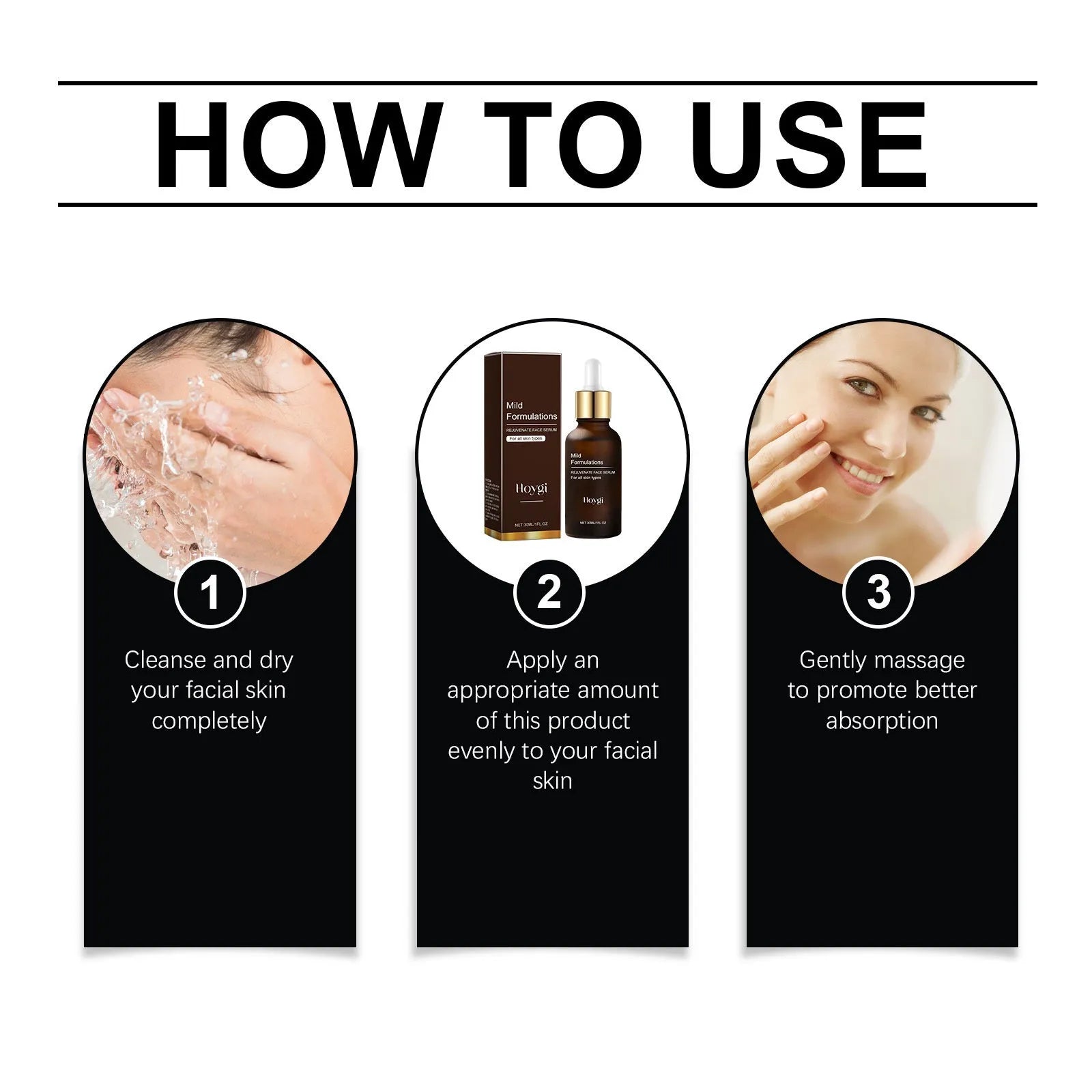 30ml facial essence glass bottle with arbutin, collagen, vitamin C and hyaluronic acid formula
