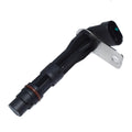 Black General Motors universal car sensor replacement part on a white background.