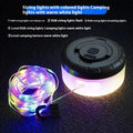 Rechargeable outdoor string lights with 30 LED beads in warm white and colourful lighting modes