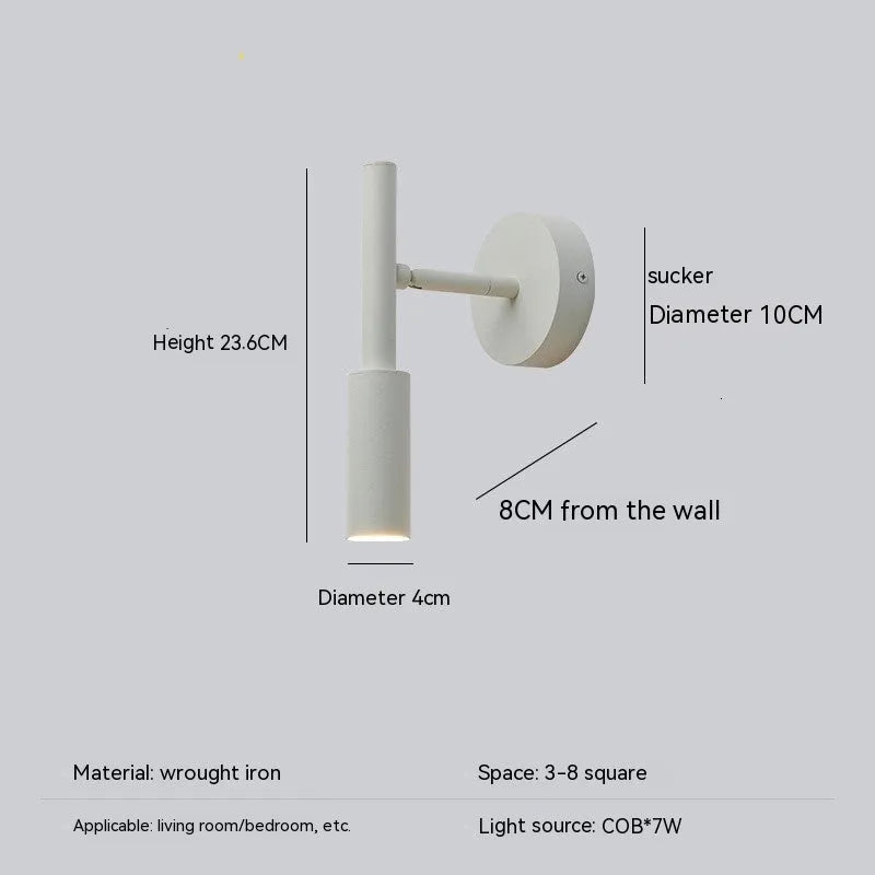 Modern wrought iron wall lamp with three light colour settings in black finish