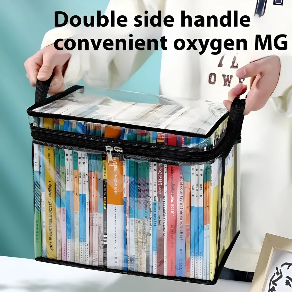 Large PVC foldable storage organiser bag with transparent panels showing 24L capacity