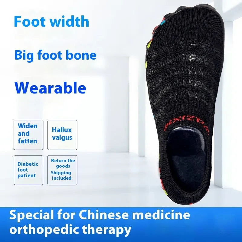 Men's camouflage water shoes with Flyknit upper and rubber sole, shown in lace-up style.