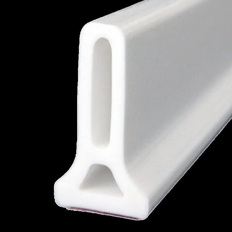Flexible silicone bathroom water blocking strip in multiple sizes and colours for shower room waterproofing