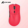 Attack Shark wireless Bluetooth three-mode mouse in black, white, and red colour options
