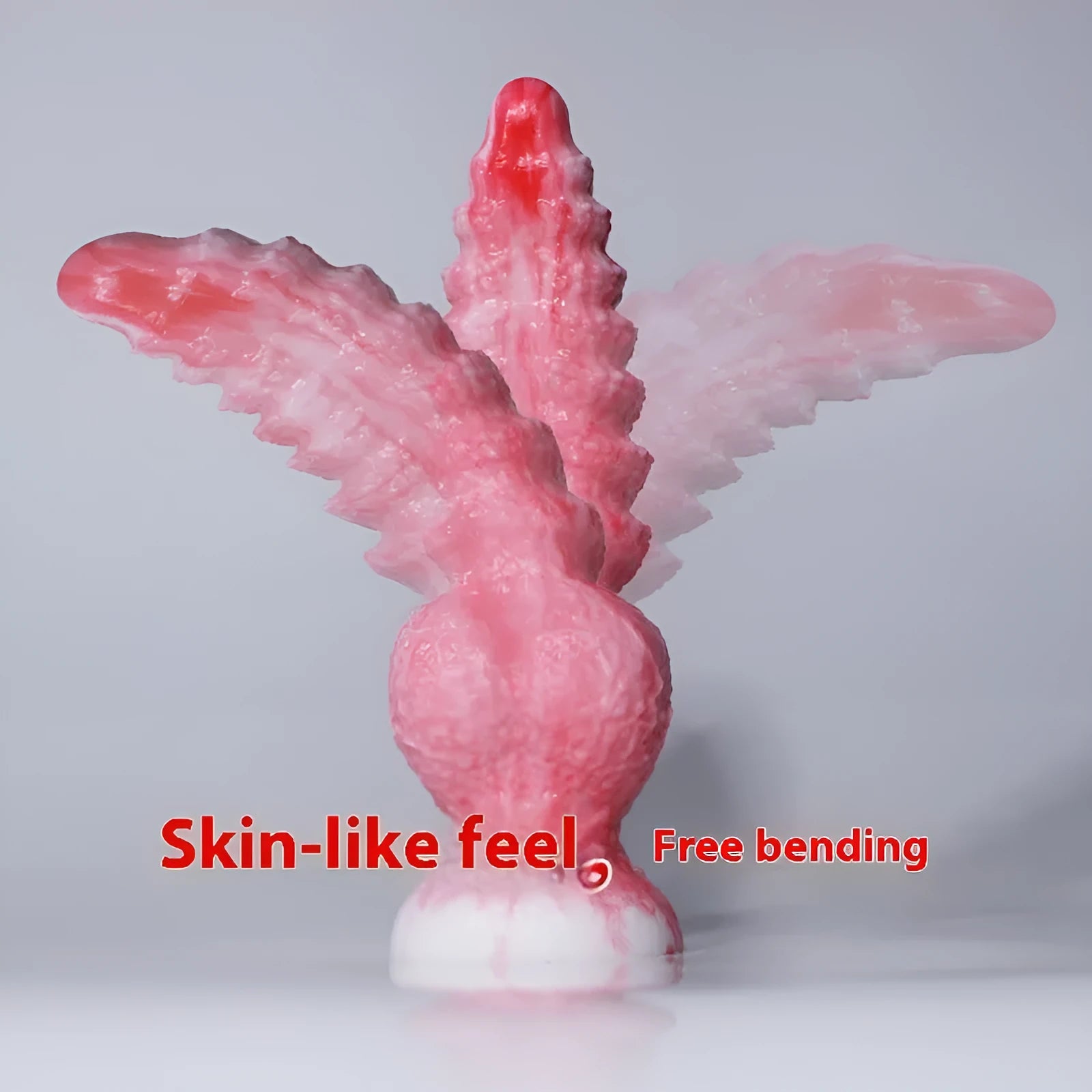 Pink shaped penis women's masturbation device made of platinum silicone