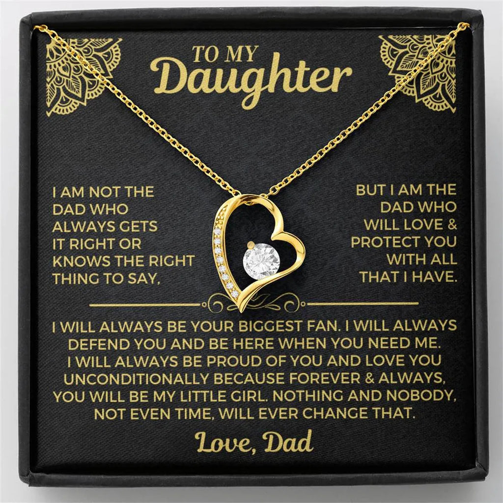 Hollow heart-shaped necklace in silver or gold finish with gift box presentation options