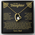 Hollow heart-shaped necklace in silver or gold finish with gift box presentation options