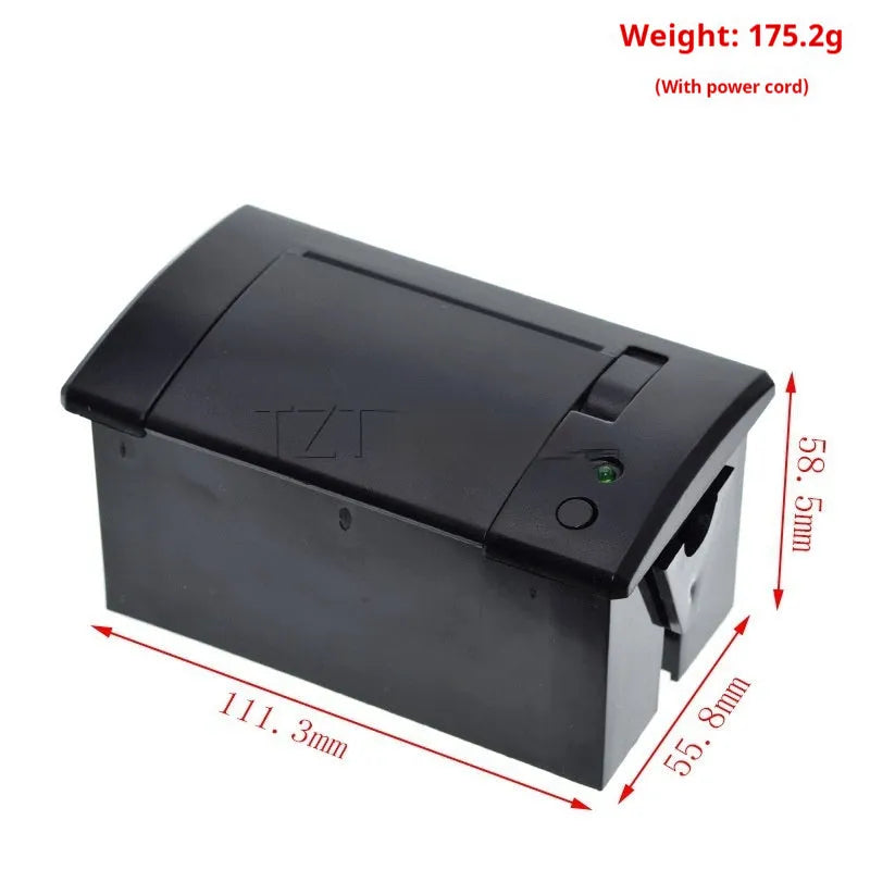 Embedded black thermal printer with serial port connection for single chip microcomputer