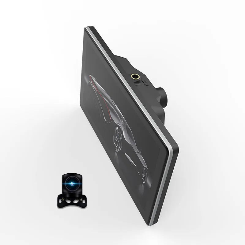 7-inch centre console suction dashcam with 170 degree wide angle lens in black plastic casing