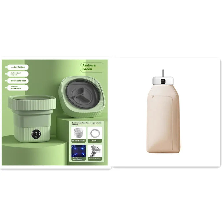White cylindrical foldable smart dryer with remote control for dormitory laundry drying