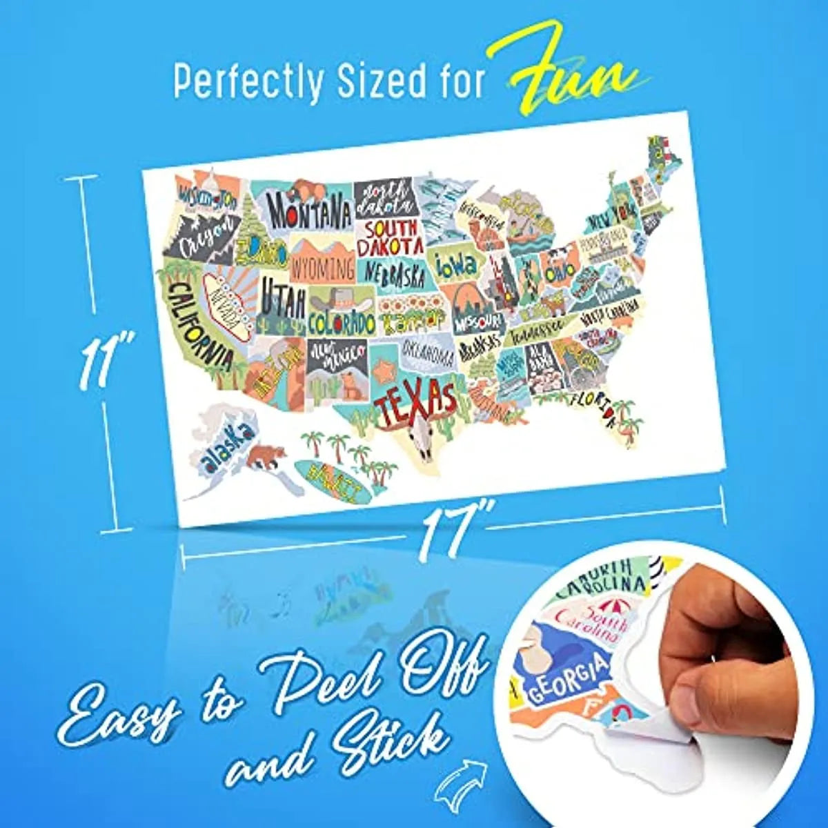 Travel-themed car sticker set with map design and letter stickers for vehicle decoration