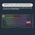 Ajazz AK832PRO mechanical keyboard with colour screen, green case, and RGB backlighting