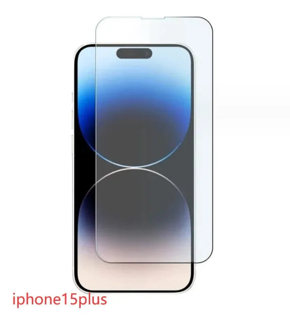 Tempered glass screen protector with 9H hardness for smartphones on a clean surface.
