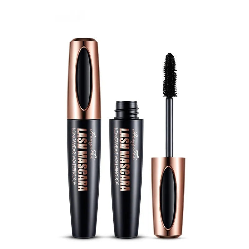 Black waterproof mascara with sweat-proof and smudge-resistant properties for thick curling lashes