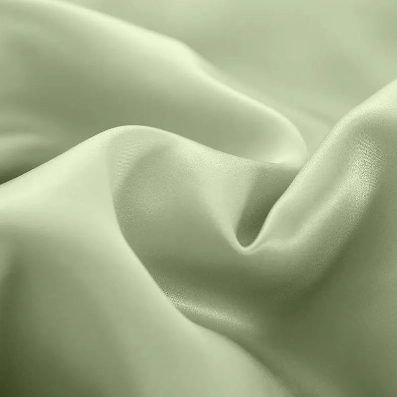 Silk duvet cover in Lotus Pink colour showing double-sided plain weave construction