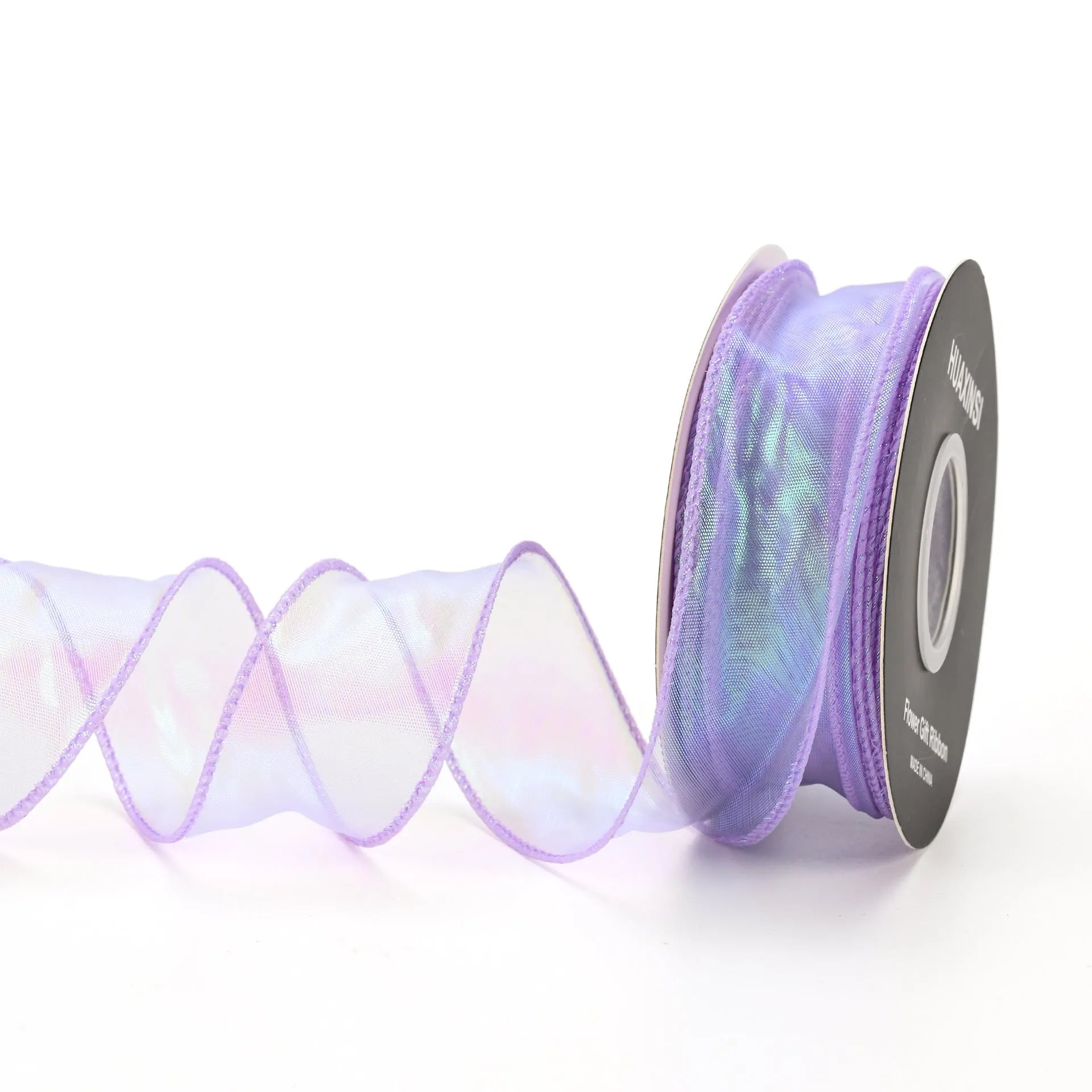 Mesh fishtail yarn floral wave ribbon roll in 4cm width for DIY crafts and bouquet decoration