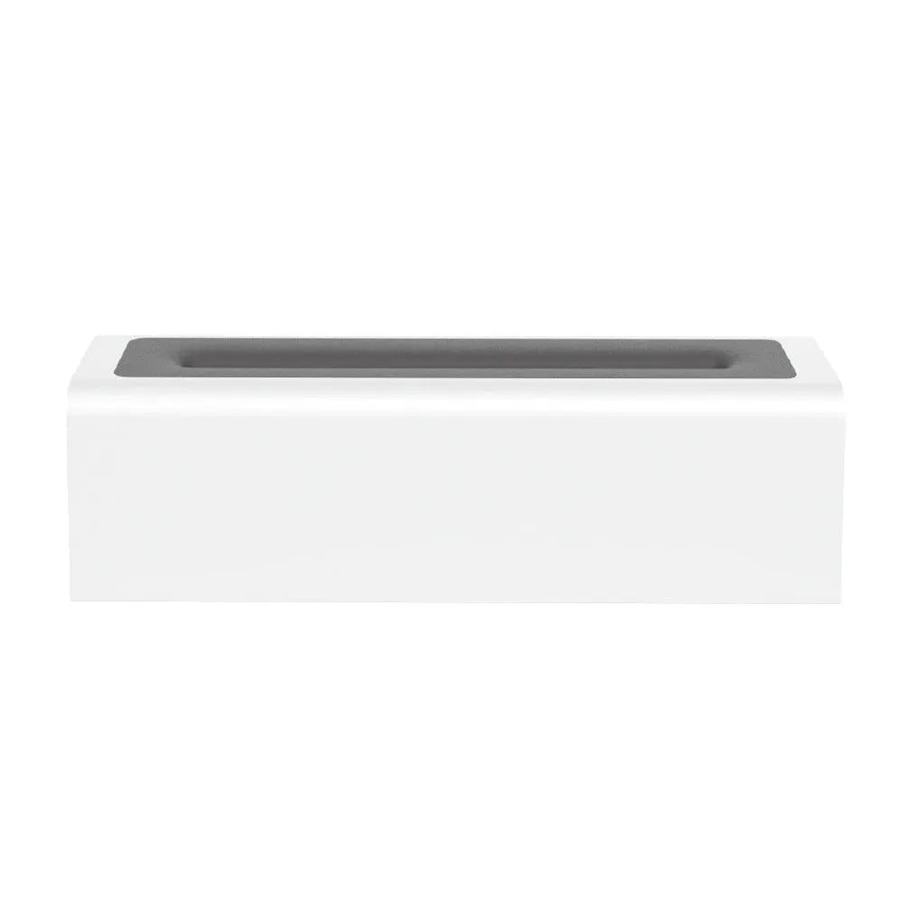Square USB plug-in aroma diffuser with colourful simulated flame light effect on a table.