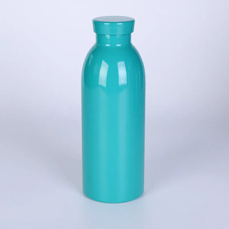 304 stainless steel double-layer vacuum insulated milk bottle 500ml in black finish with small mouth tumbler shape