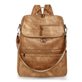 Retro college backpack in black with curved shoulder straps and stitching details