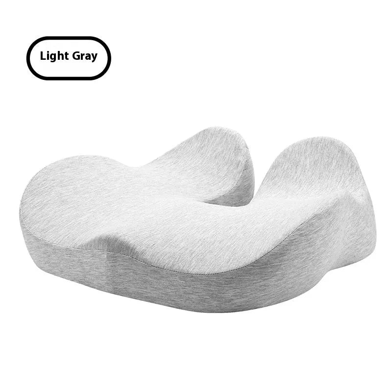 Office memory foam chair cushion in light grey black or green measuring 46x43x12cm