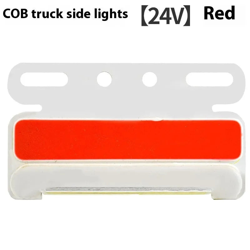 COB LED truck side marker light with aluminium housing in red, yellow, green, blue, or white.