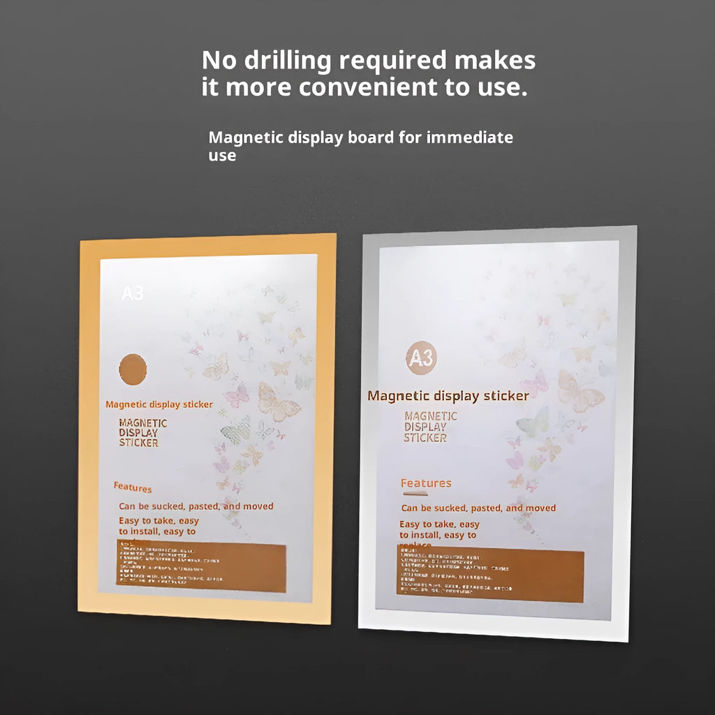 Magnetic PVC photo frame in rectangular American style for wall displays