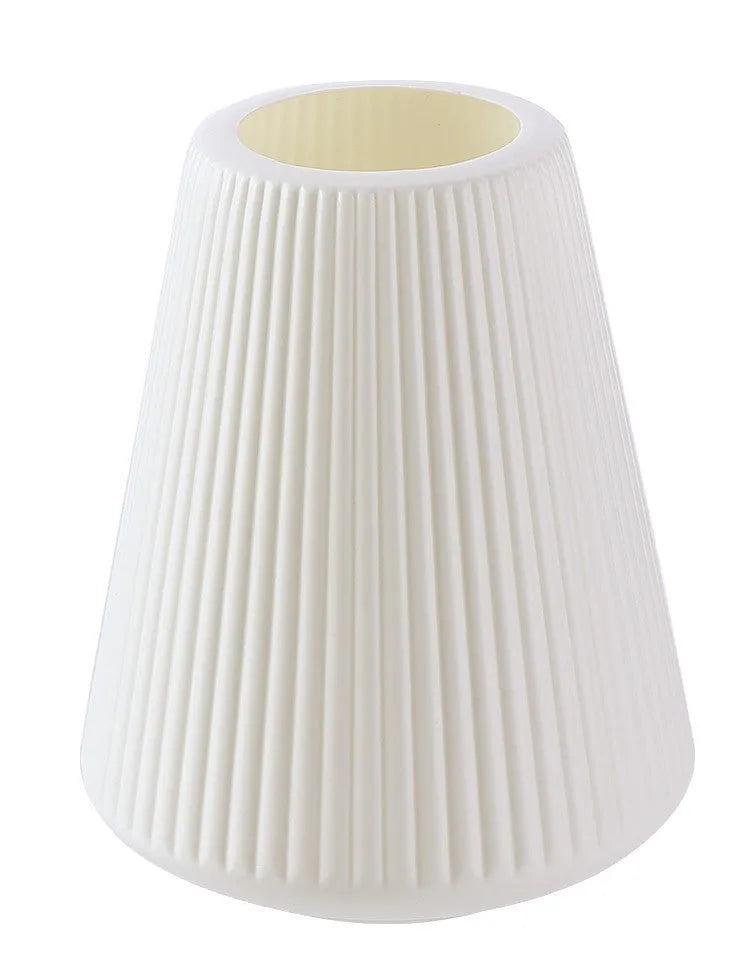 Colourful melamine plastic desktop flower vase in simple style, shown in blue, green, pink, and white colour options.