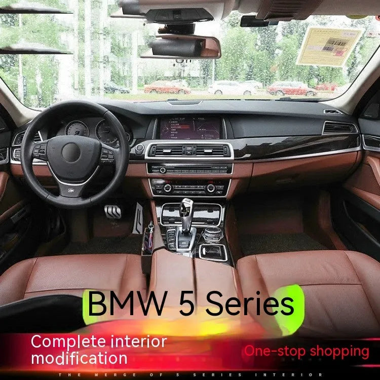BMW 5 Series interior door handle decorative strips showing four painted frame bars for F10 F18 models
