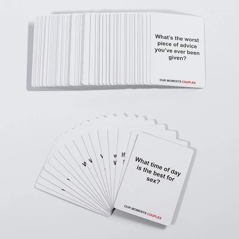 Our Time Lovers Edition communication cards in black packaging, measuring 9 by 6.5 centimetres.