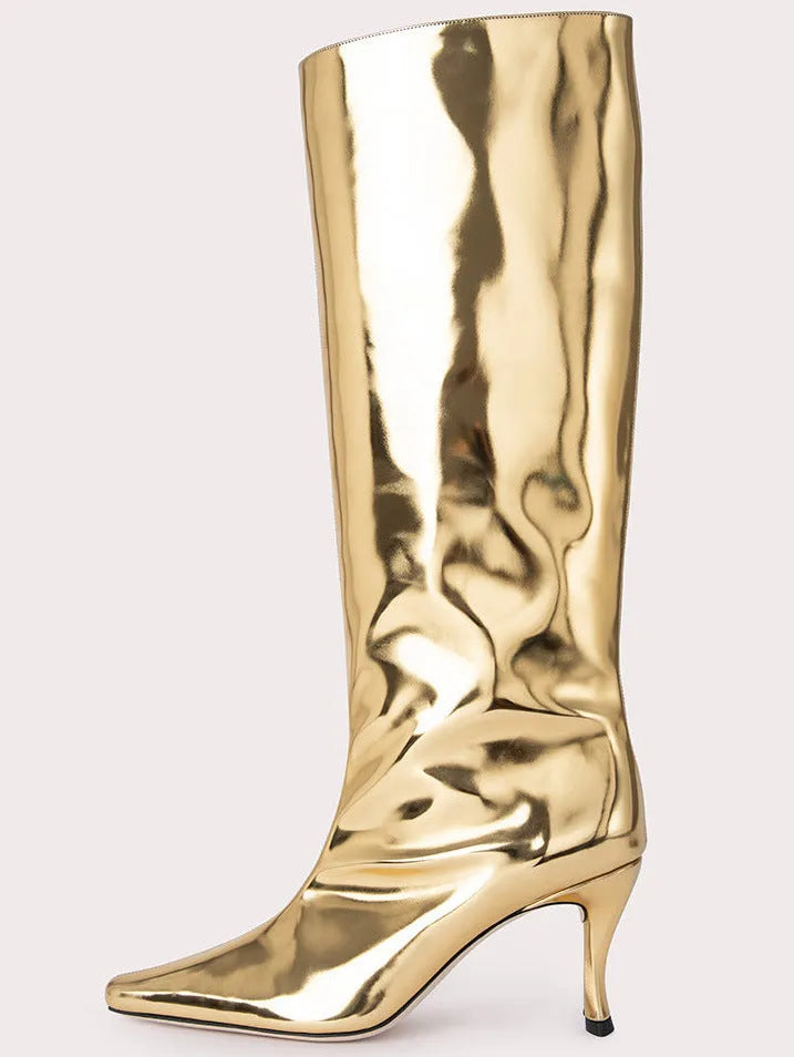 Women's square toe cowboy boots in microfiber, shown in multiple colour options.