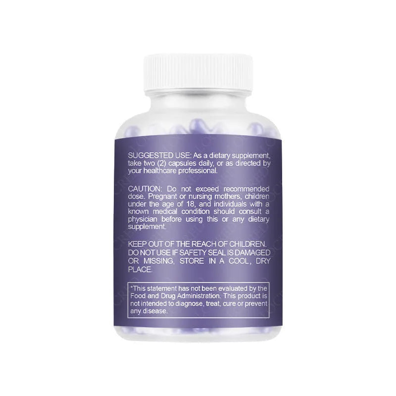 Bottle containing 60 vaginal capsules for adult use with extraction-formulated herbal supplement