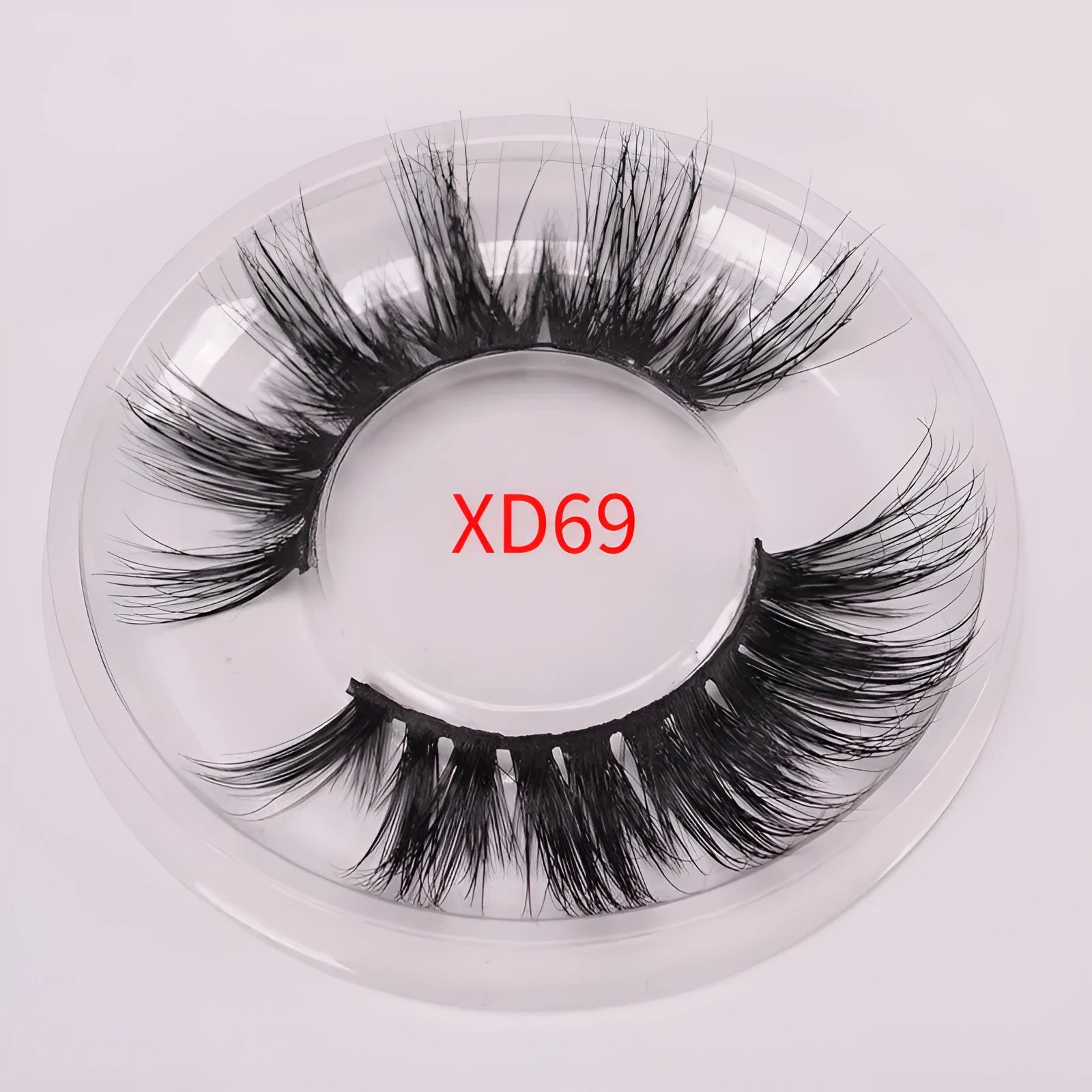 Handcrafted 5D mink false eyelashes set with double-headed brush and hair cap