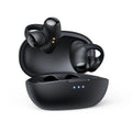 Black and white Bluetooth gaming sports headset with ear hook design for wireless audio during activity