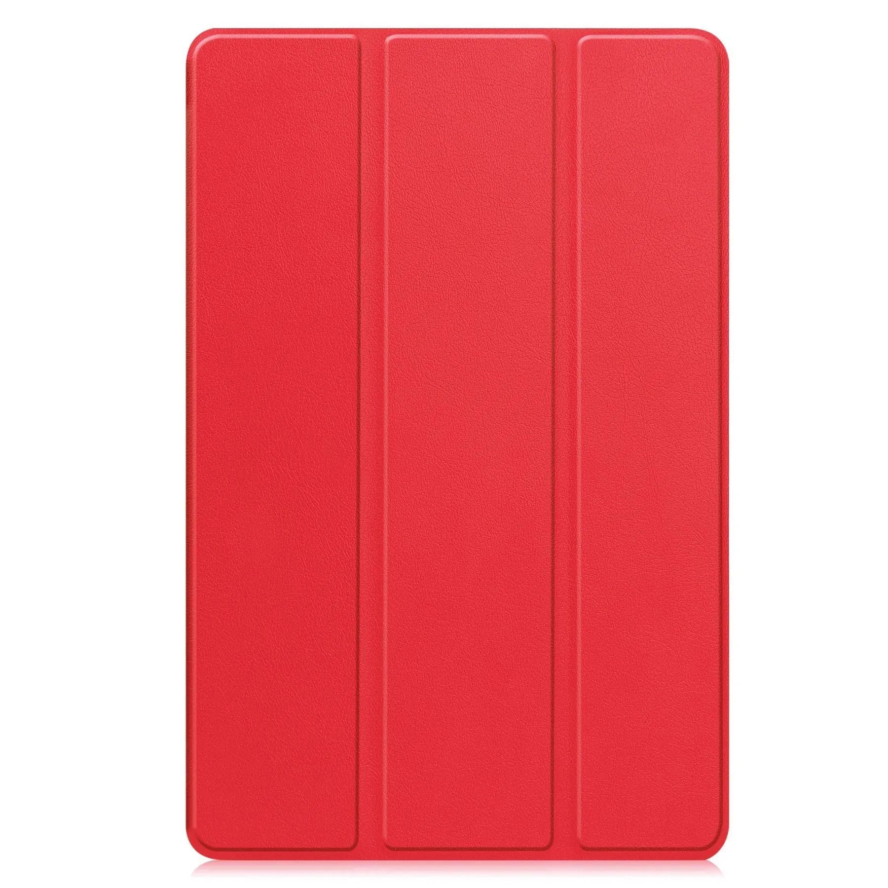 Samsung Tab S10 FE Plus 13.1-inch leather tri-fold stand case in black colour, showing front and back views.
