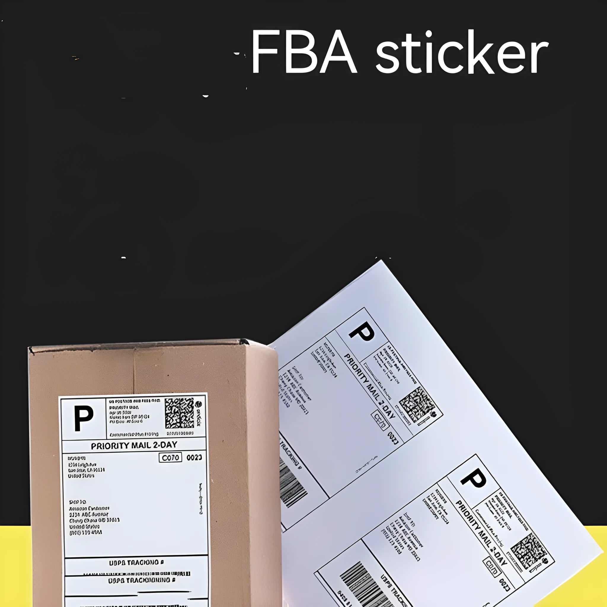A4 FBA label paper sheets showing ten different grid formats for barcode and serial number printing