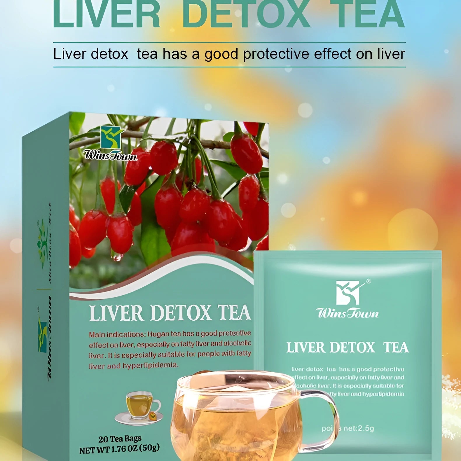 Herb substitutional tea box with 50g content and medicine food homology ingredients