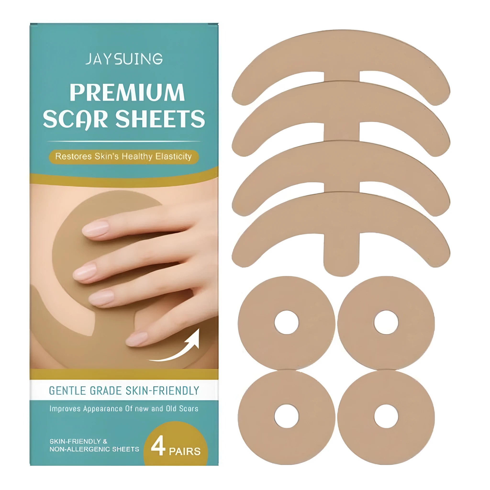 Busty Lifting Breast Patch 4 Pairs with hyaluronic acid, vitamin E, and glycerin for firming skin care