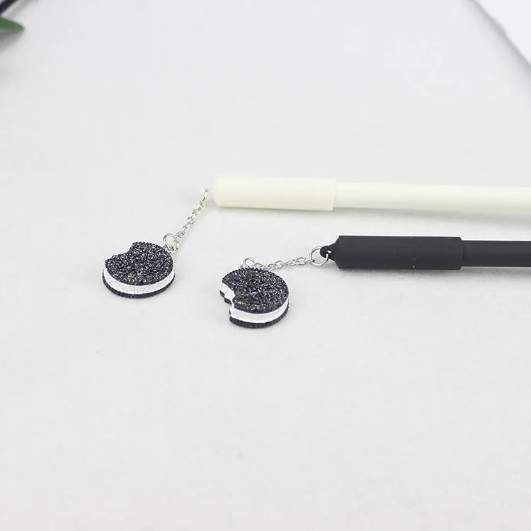Pendant gel pen from Cookies series with 0.5mm tip and plastic case in black
