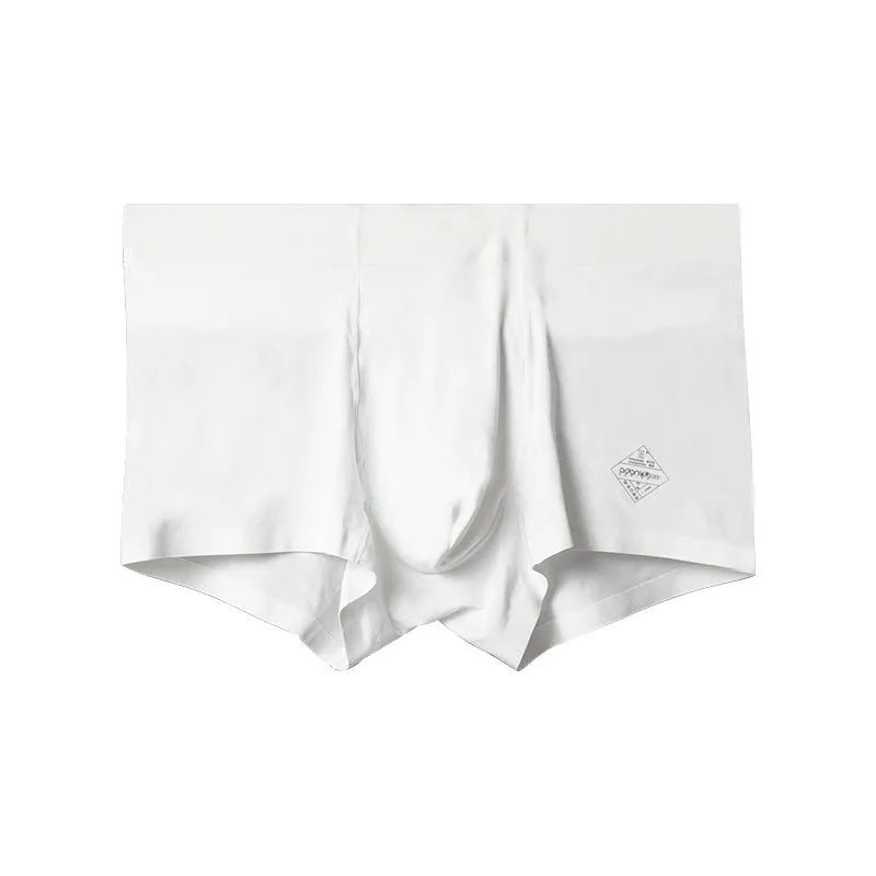 Men's seamless modal underwear in green, pink, and white with mid waist design